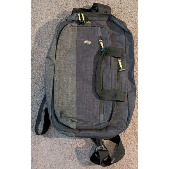 Solo New York Velocity Hybrid Backpack to Briefcase Black / Gray Bag ACV330-4 - Picture 1 of 7